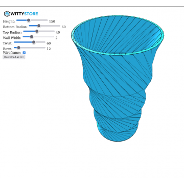 Generatore di vasi per la stampa 3D